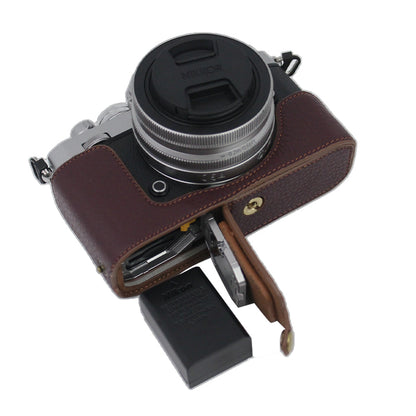 Genuine Leather Camera Bottom Case Protective Half Body Cover with Battery Opening for Nikon Z fc