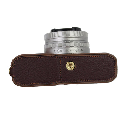 Genuine Leather Camera Bottom Case Protective Half Body Cover with Battery Opening for Nikon Z fc