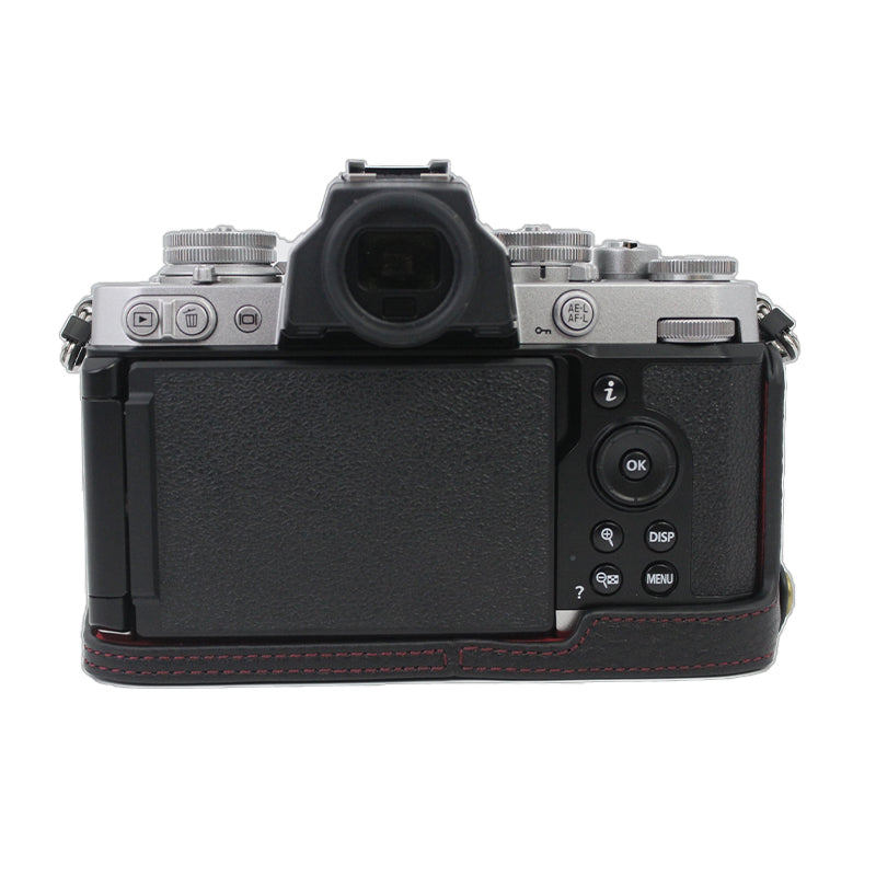 Genuine Leather Camera Bottom Case Protective Half Body Cover with Battery Opening for Nikon Z fc