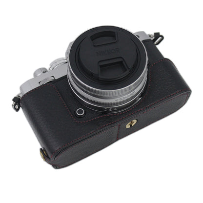 Genuine Leather Camera Bottom Case Protective Half Body Cover with Battery Opening for Nikon Z fc