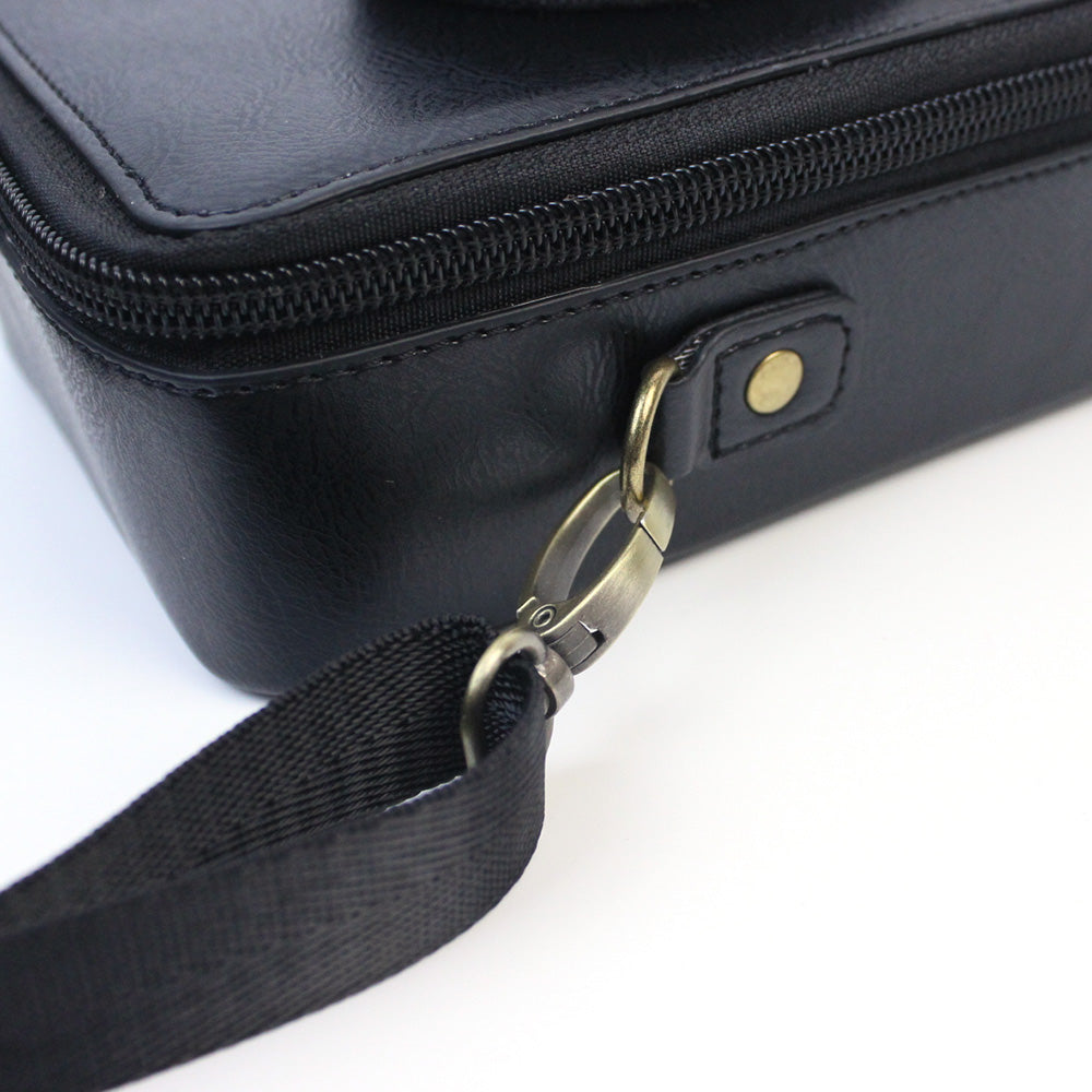 For Fujifilm Instax Mini Evo Vintage PU Leather Camera Case Camera Bag with Shoulder Strap