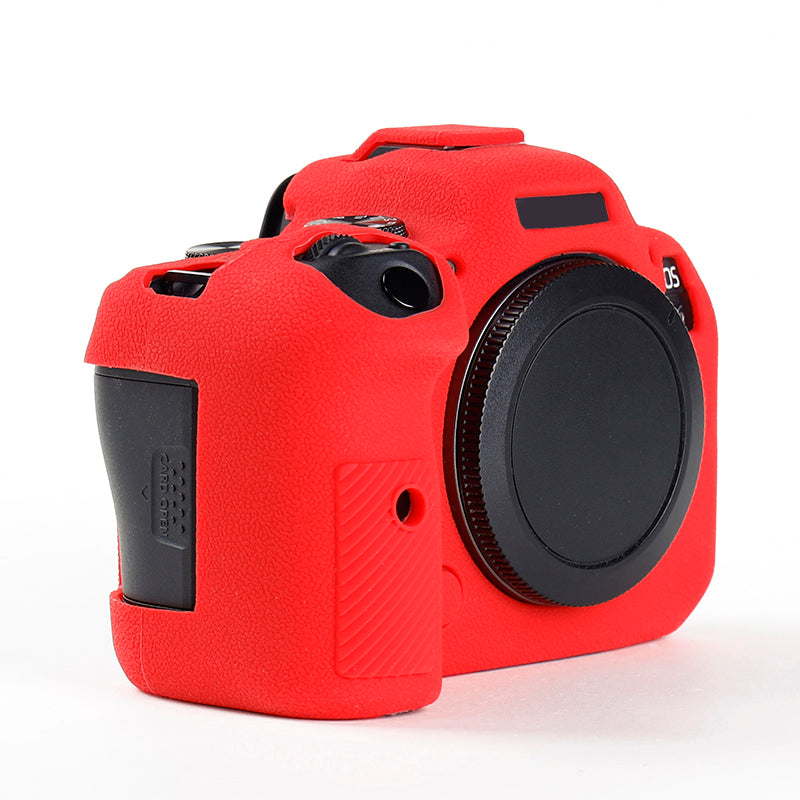 For Canon EOS R6 Litchi Texture Silicone DSLR Camera Protective Cover Case