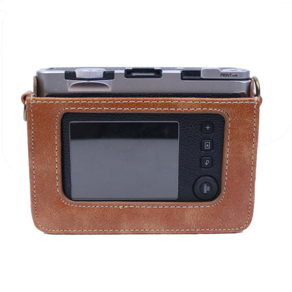 For Fujifilm Instax Mini Evo Horizontal Vintage PU Leather Camera Case Camera Bag with Shoulder Strap