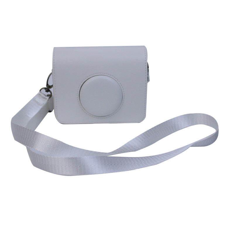 For Fujifilm Instax Mini Evo Horizontal Vintage PU Leather Camera Case Camera Bag with Shoulder Strap