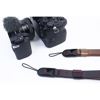 For Fujifilm XT4 XS10 Sony A7M4 A7r3 Quick Release Carrying Rope PU Leather Camera Hanging Strap