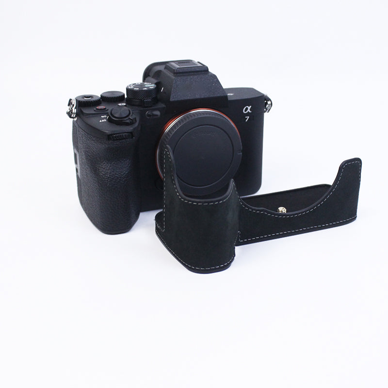 For Sony A7M4/A7S3/A1 Convenient Detachable Camera Bottom Case Protective Half Body Cover Holder