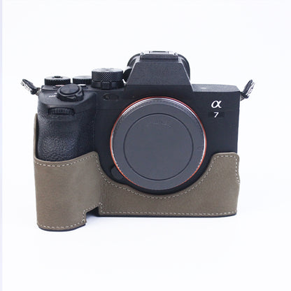 For Sony A7M4/A7S3/A1 Convenient Detachable Camera Bottom Case Protective Half Body Cover Holder