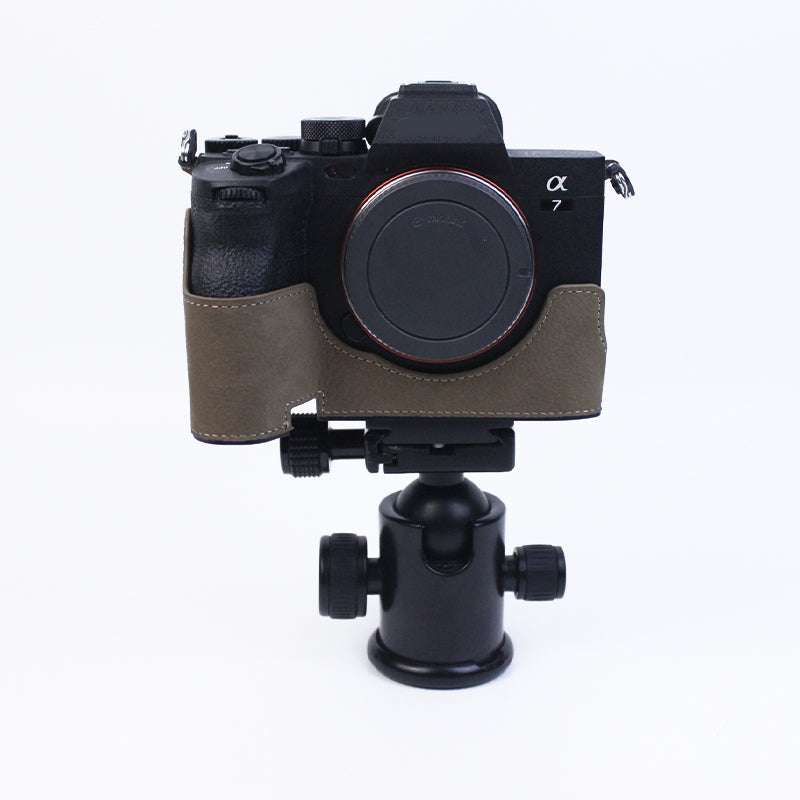 For Sony A7M4/A7S3/A1 Convenient Detachable Camera Bottom Case Protective Half Body Cover Holder