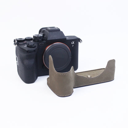 For Sony A7M4/A7S3/A1 Convenient Detachable Camera Bottom Case Protective Half Body Cover Holder