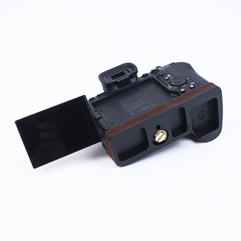 For Sony A7M4/A7S3/A1 Convenient Detachable Camera Bottom Case Protective Half Body Cover Holder