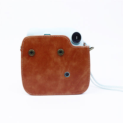 Instant Camera Case for Fujifilm Instax mini 7+, PU Leather Bag with Shoulder Strap