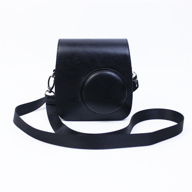 Instant Camera Case for Fujifilm Instax mini 7+, PU Leather Bag with Shoulder Strap