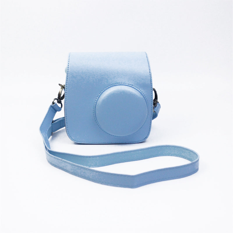 Instant Camera Case for Fujifilm Instax mini 7+, PU Leather Bag with Shoulder Strap