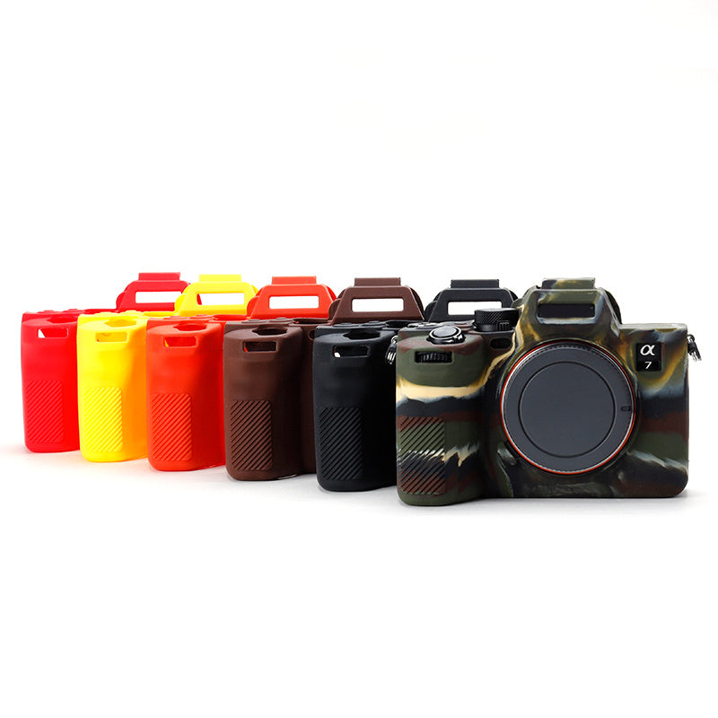 For Sony A7IV/A74/A7M4 Silicone Camera Sleeve Case Anti-slip Anti-dust SLR Camera Body Protective Cover