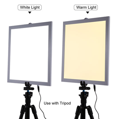 PULUZ PU5138 1200LM LED Photography Shadowless Bottom Light Lamp Panel for 40cm Photo Studio Shooting Tent Box No Polar Dimming