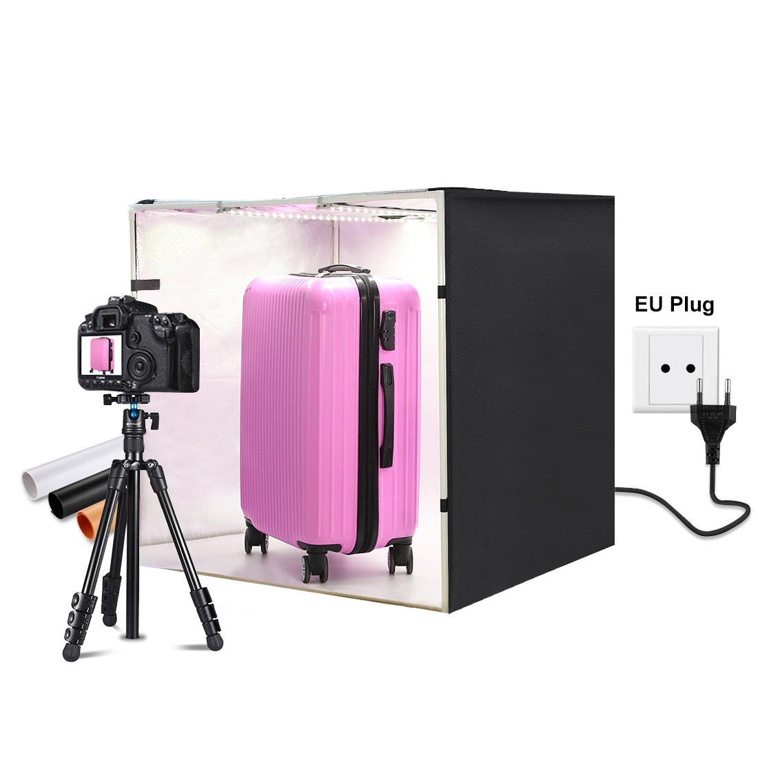 PULUZ PU5080 80cm Lightbox Photo Studio Box Softbox 80W White Light Photo Lighting Studio Shooting Tent Box Kit