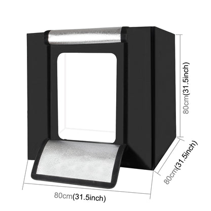 PULUZ PU5080 80cm Lightbox Photo Studio Box Softbox 80W White Light Photo Lighting Studio Shooting Tent Box Kit