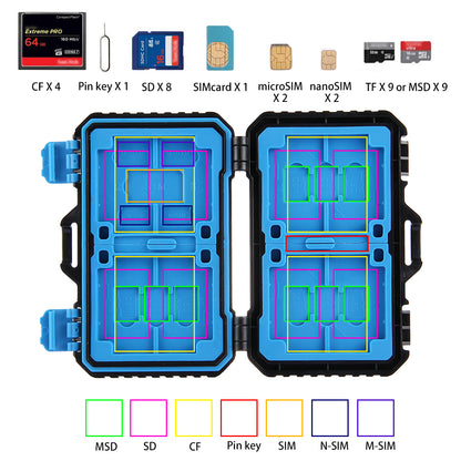 PULUZ PU5002 27 in 1 Memory Card / SIM Card Storage Case Storage Box