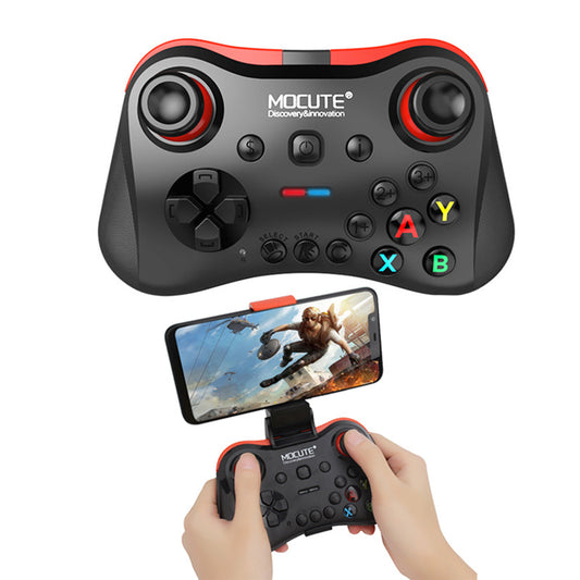 MOCUTE 056 Bluetooth Wireless Game Handle Android Joystick VR Joypad Mobile Controller for PUBG Smartphone TV Box PC + Support