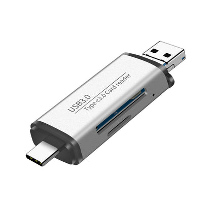 3 in 1 USB 3.0/Type-C/Micro USB TF Memory Card Reader OTG Adapter for Smartphone Laptop Computer