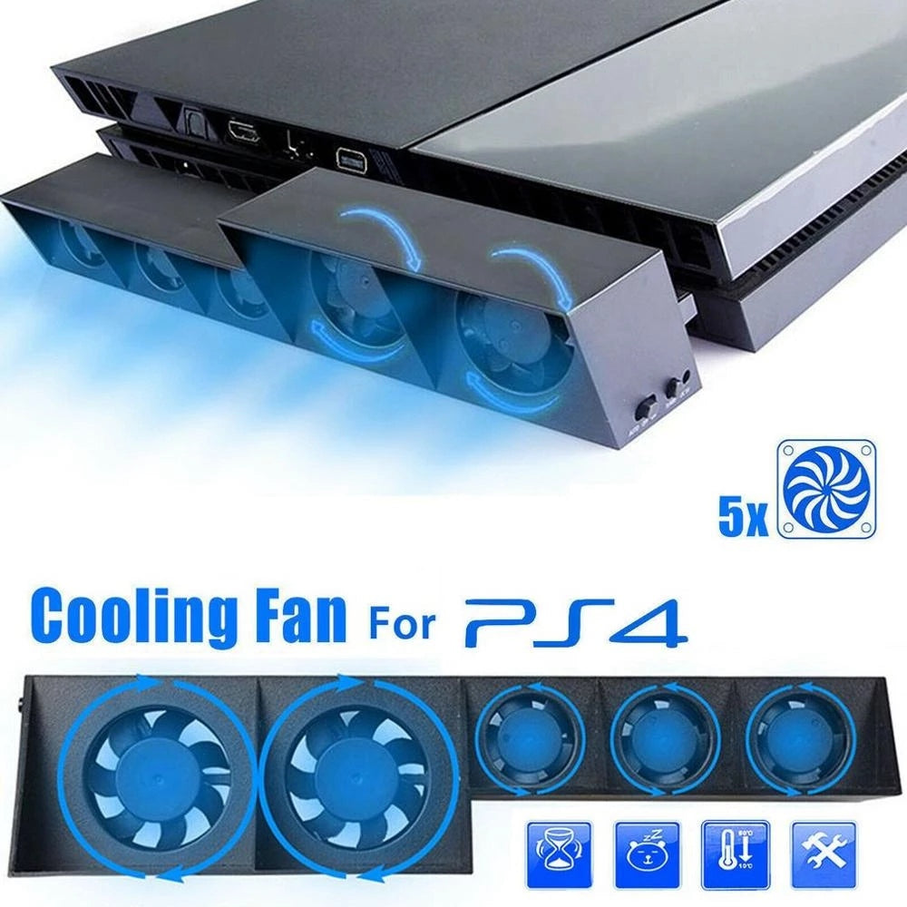 DOBE TP4-005 Plastic Super Cooling Fan for PS4 Gaming Console with Power Cable