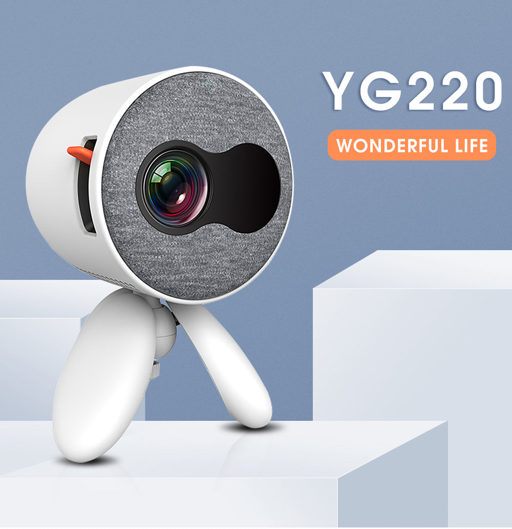 YG220 Portable Mini Cute Projector 3.5mm Audio 480*272 Pixels Update Version Pocket Projector