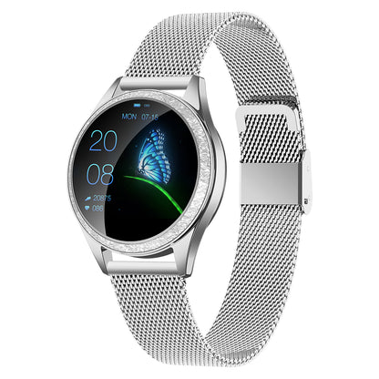 KW20 Multi-function Health Tracker IP68 Waterproof Bluetooth Smart Watch [Stainless Steel Strap]