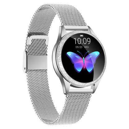 KW20 Multi-function Health Tracker IP68 Waterproof Bluetooth Smart Watch [Stainless Steel Strap]