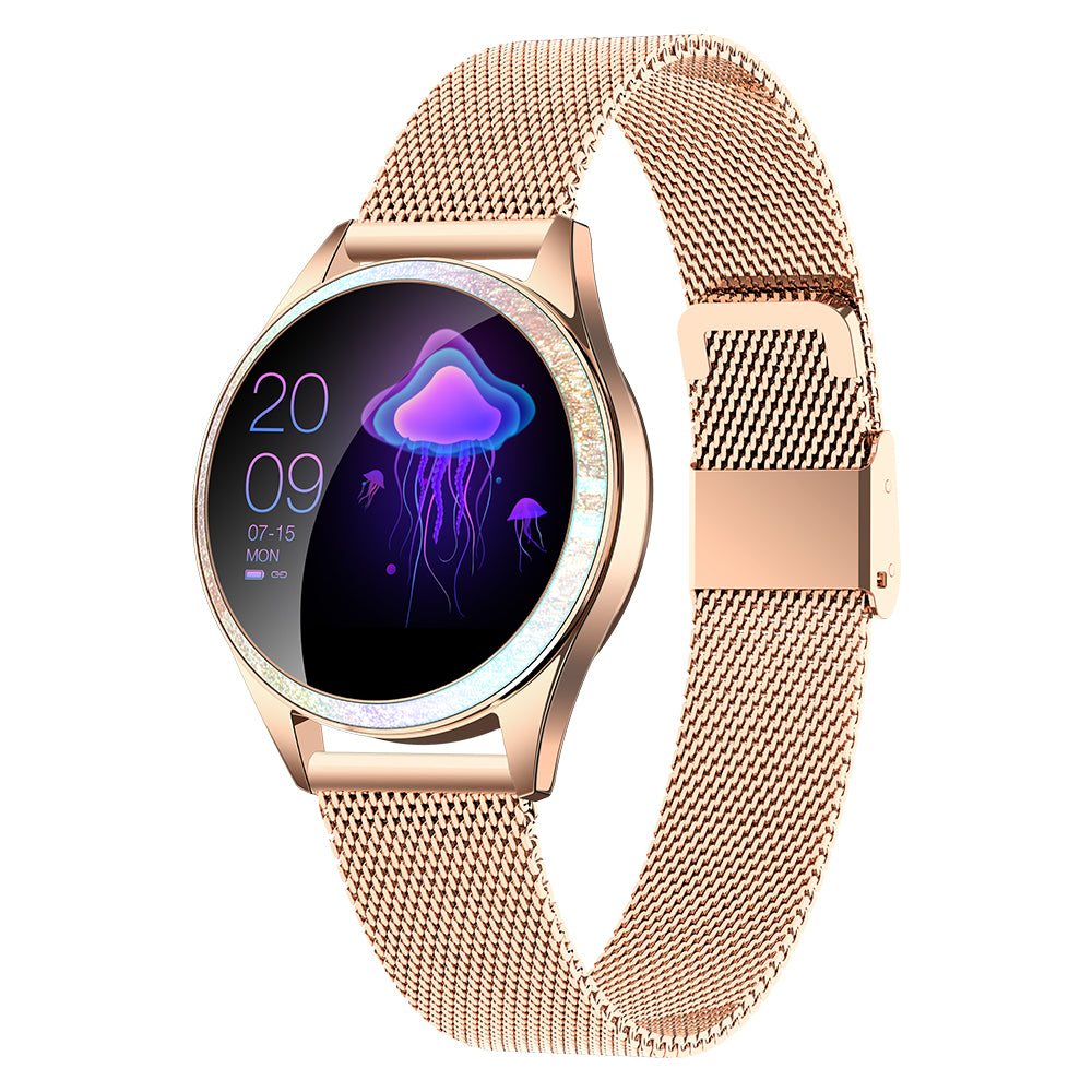 KW20 Multi-function Health Tracker IP68 Waterproof Bluetooth Smart Watch [Stainless Steel Strap]