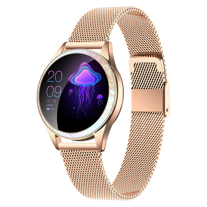 KW20 Multi-function Health Tracker IP68 Waterproof Bluetooth Smart Watch [Stainless Steel Strap]