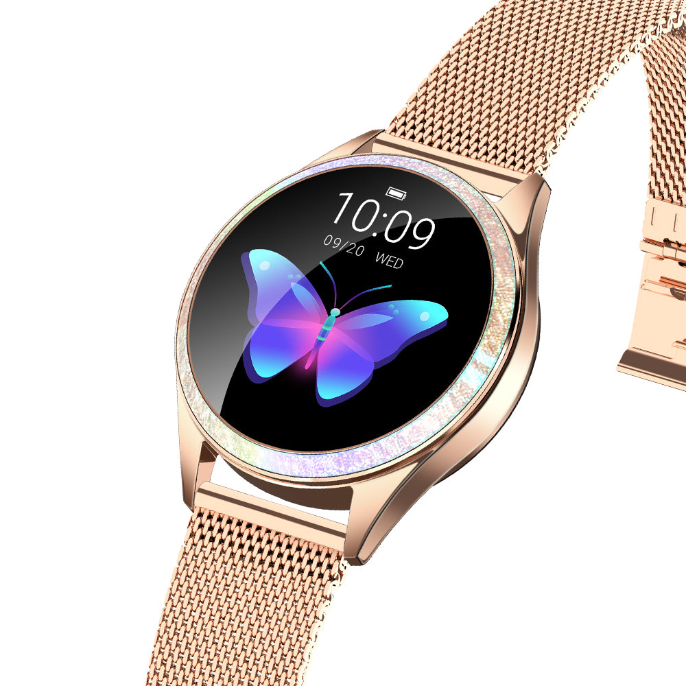 KW20 Multi-function Health Tracker IP68 Waterproof Bluetooth Smart Watch [Stainless Steel Strap]