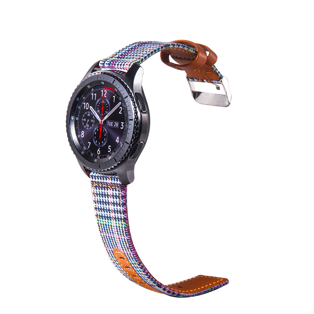 20mm Universal Watch Wrist Strap [Cloth and Cowhide Leather] Watch Strap