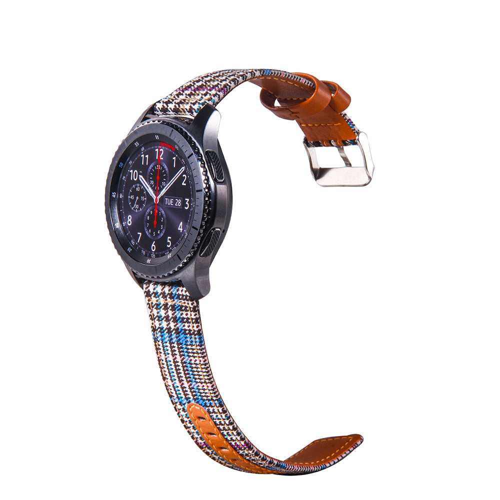 20mm Universal Watch Wrist Strap [Cloth and Cowhide Leather] Watch Strap