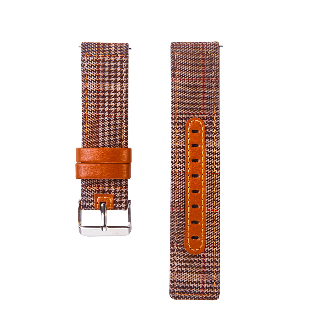 20mm Universal Watch Wrist Strap [Cloth and Cowhide Leather] Watch Strap