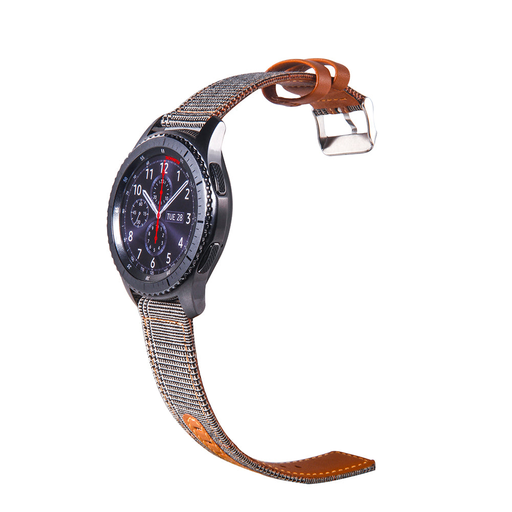 20mm Universal Watch Wrist Strap [Cloth and Cowhide Leather] Watch Strap