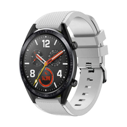 For Huawei Watch GT/Honor Watch Magic 22mm Twill Texture Silicone Watch Strap Wristband Replacement