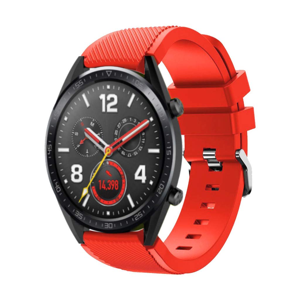 For Huawei Watch GT/Honor Watch Magic 22mm Twill Texture Silicone Watch Strap Wristband Replacement