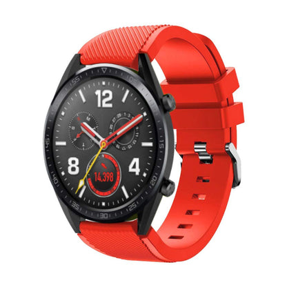 For Huawei Watch GT/Honor Watch Magic 22mm Twill Texture Silicone Watch Strap Wristband Replacement