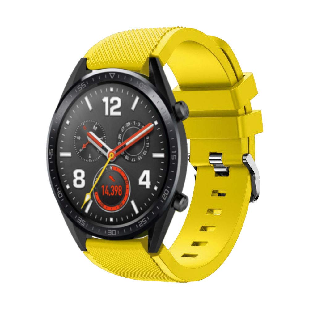 For Huawei Watch GT/Honor Watch Magic 22mm Twill Texture Silicone Watch Strap Wristband Replacement