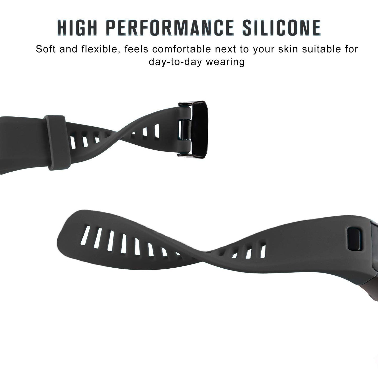 Soft Flexible Silicone Watch Band for Garmin Vivosmart HR