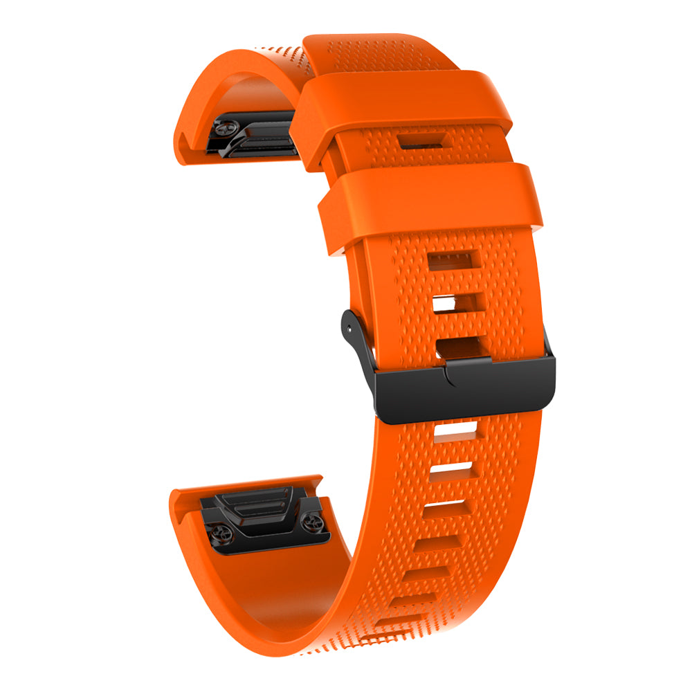 26mm Silicone Watch Band for Garmin Fenix 5X/5X Plus/Fenix 3/3 HR Adjustable Wrist Strap with Black Buckle