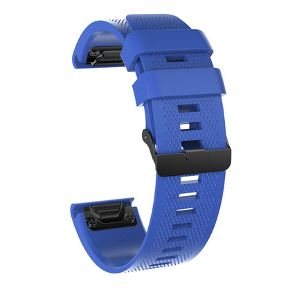 26mm Silicone Watch Band for Garmin Fenix 5X/5X Plus/Fenix 3/3 HR Adjustable Wrist Strap with Black Buckle