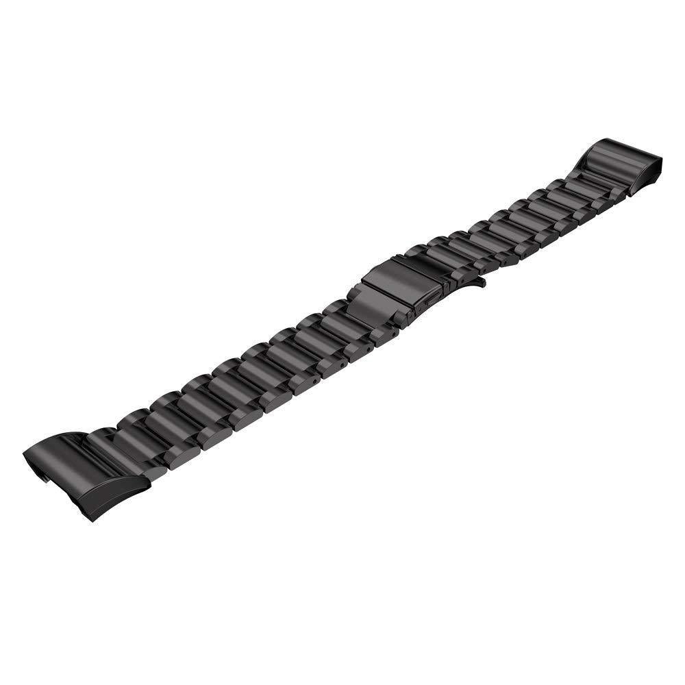 Three Beads Stainless Steel Watch Band Strap for Fitbit Charge 3