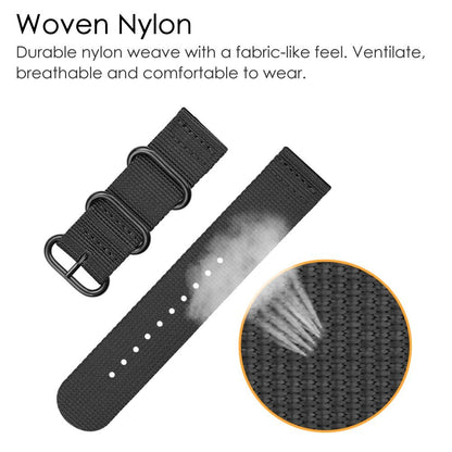 20mm Nylon Watch Band Strap 20mm for Samsung Galaxy Watch4 Classic 46mm 42mm/Watch4 44mm 40mm/Watch Active 2/Huawei Watch GT 42mm