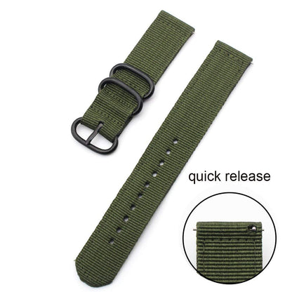 20mm Nylon Watch Band Strap 20mm for Samsung Galaxy Watch4 Classic 46mm 42mm/Watch4 44mm 40mm/Watch Active 2/Huawei Watch GT 42mm