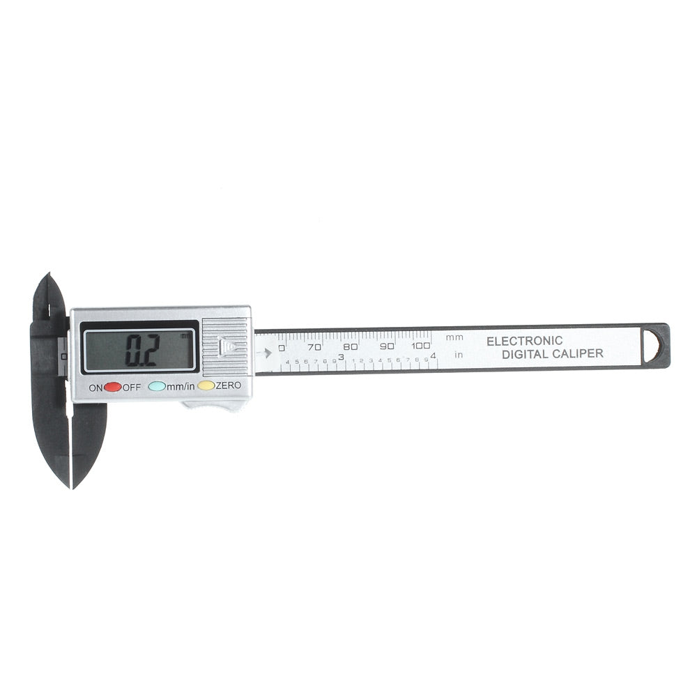 Carbon Fiber Composite Digital LCD Vernier Caliper 4-inch/100mm Measurement Tool