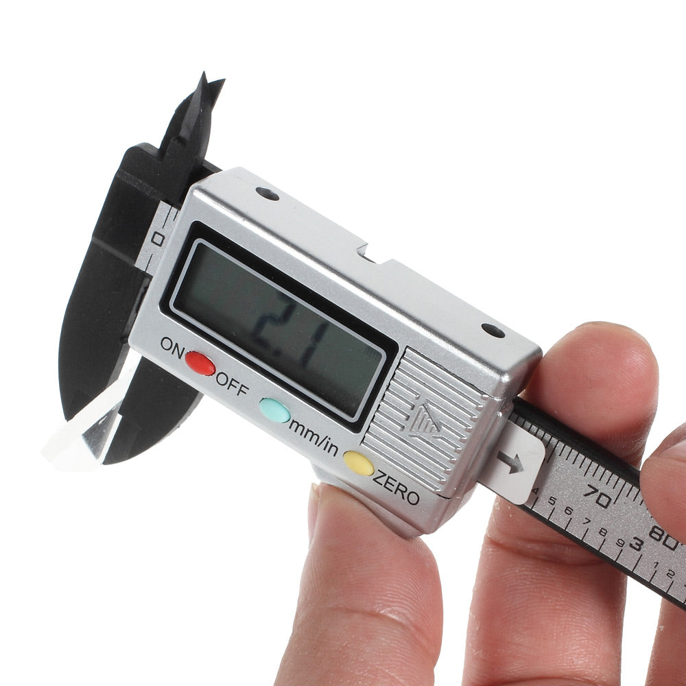 Carbon Fiber Composite Digital LCD Vernier Caliper 4-inch/100mm Measurement Tool