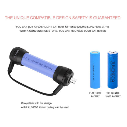 Portable Emergency Cell Phone Charger Smart Charger Use 18650 Battery with Micro USB Port for Samsung Huawei Smartphone