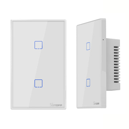 SONOFF T0US2C-TX 120 WiFi Smart Switch APP Remote Control for Alexa Google Home US Plug - 2 Gang