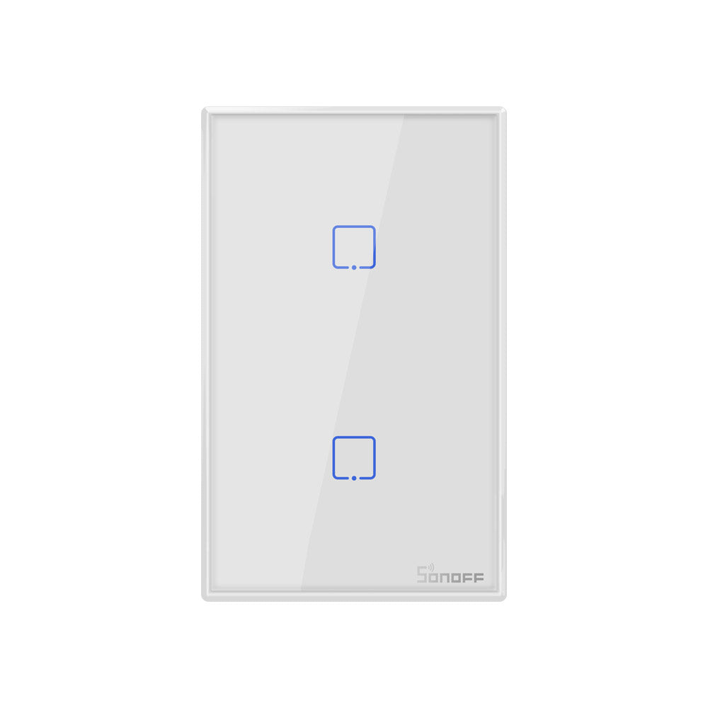 SONOFF T0US2C-TX 120 WiFi Smart Switch APP Remote Control for Alexa Google Home US Plug - 2 Gang